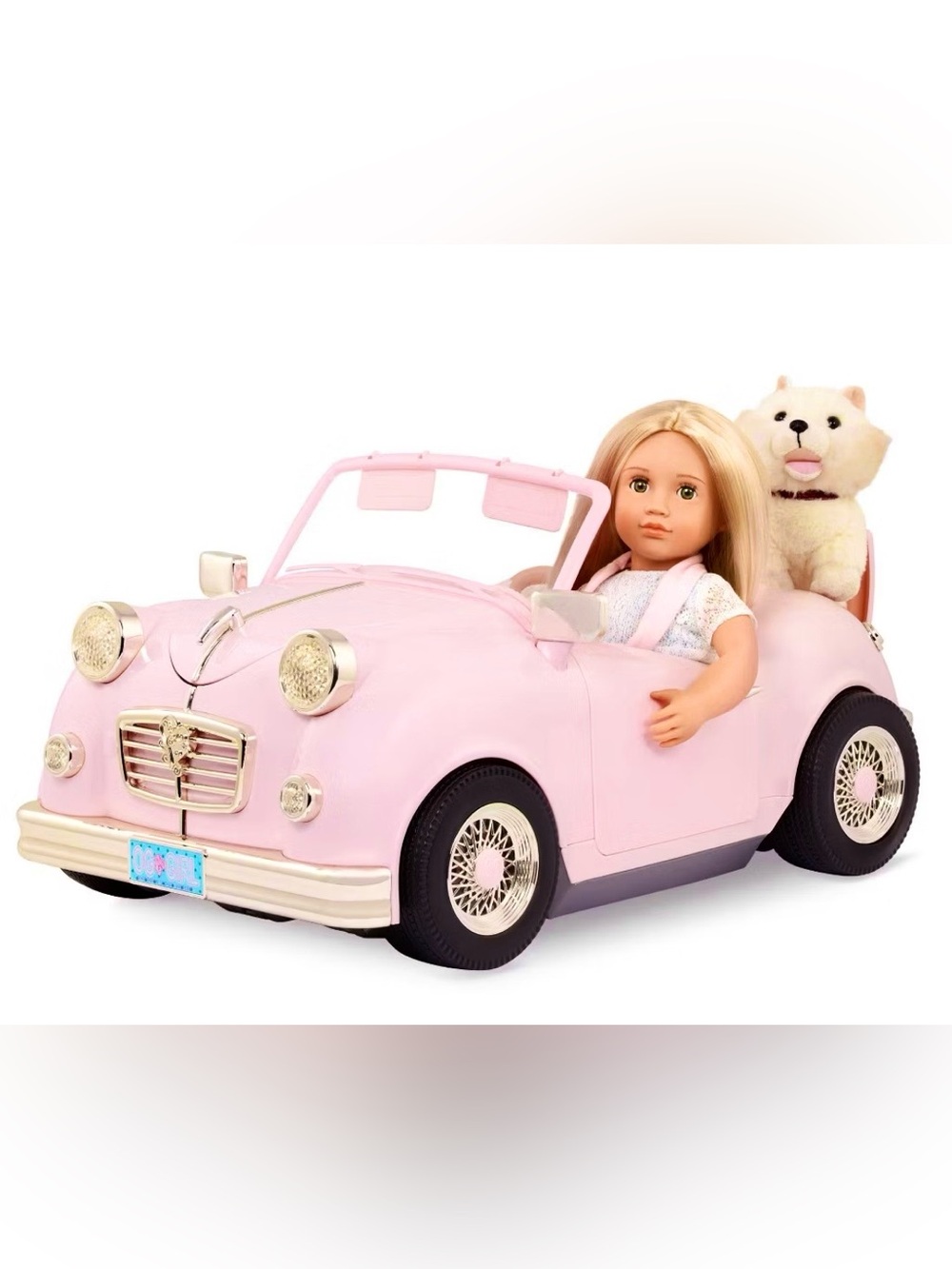 Realistic Baby Pink Retro Convertible Car w/ Loads of Awesome Features